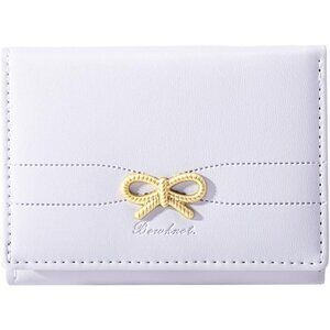 Women's Purple Wallets Cute Coquette Bow Small Wallet Aesthetic Card Holder ID